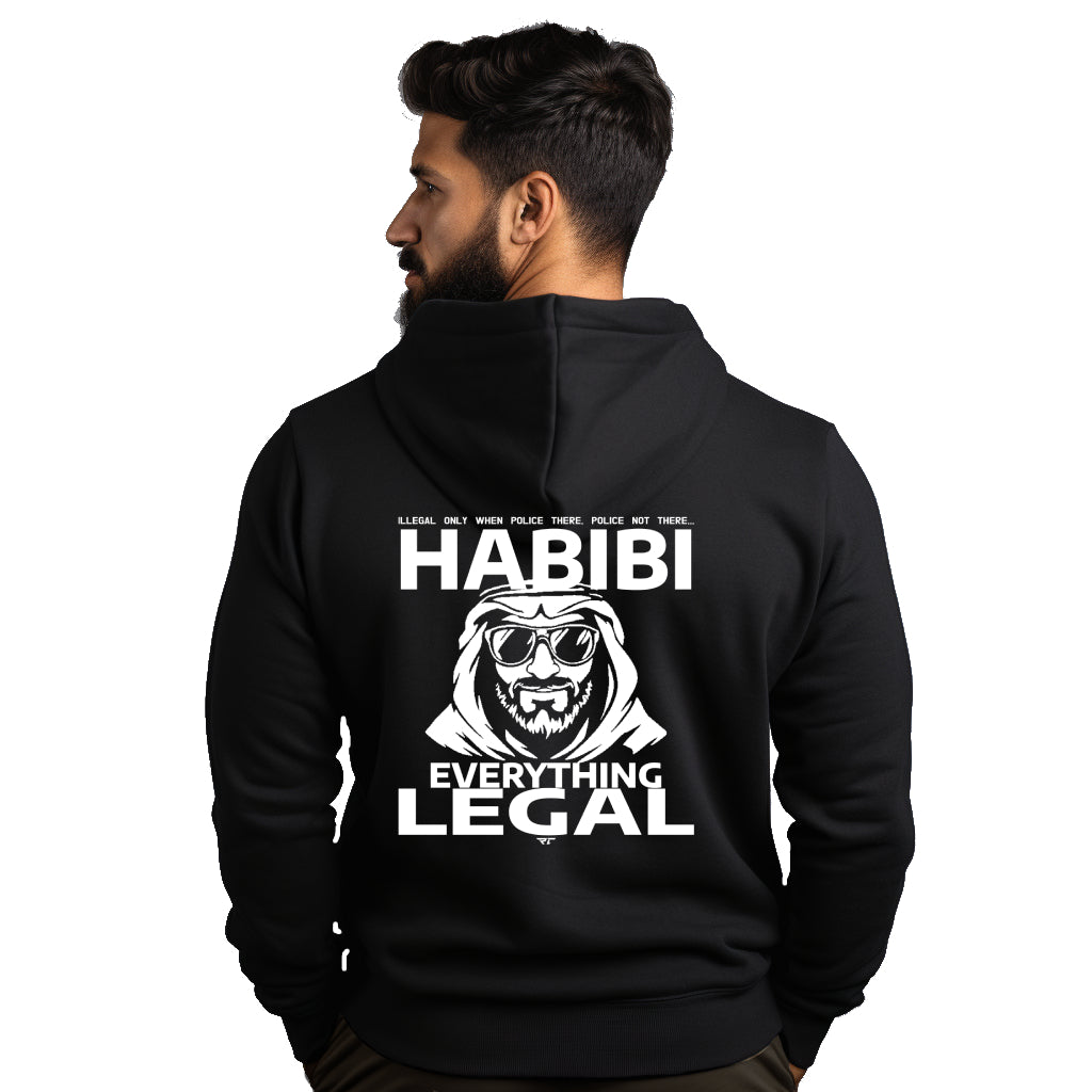Habibi Everything Legal Hoodie for motorcycle enthusiasts bikers by RIDE CODE Apparel