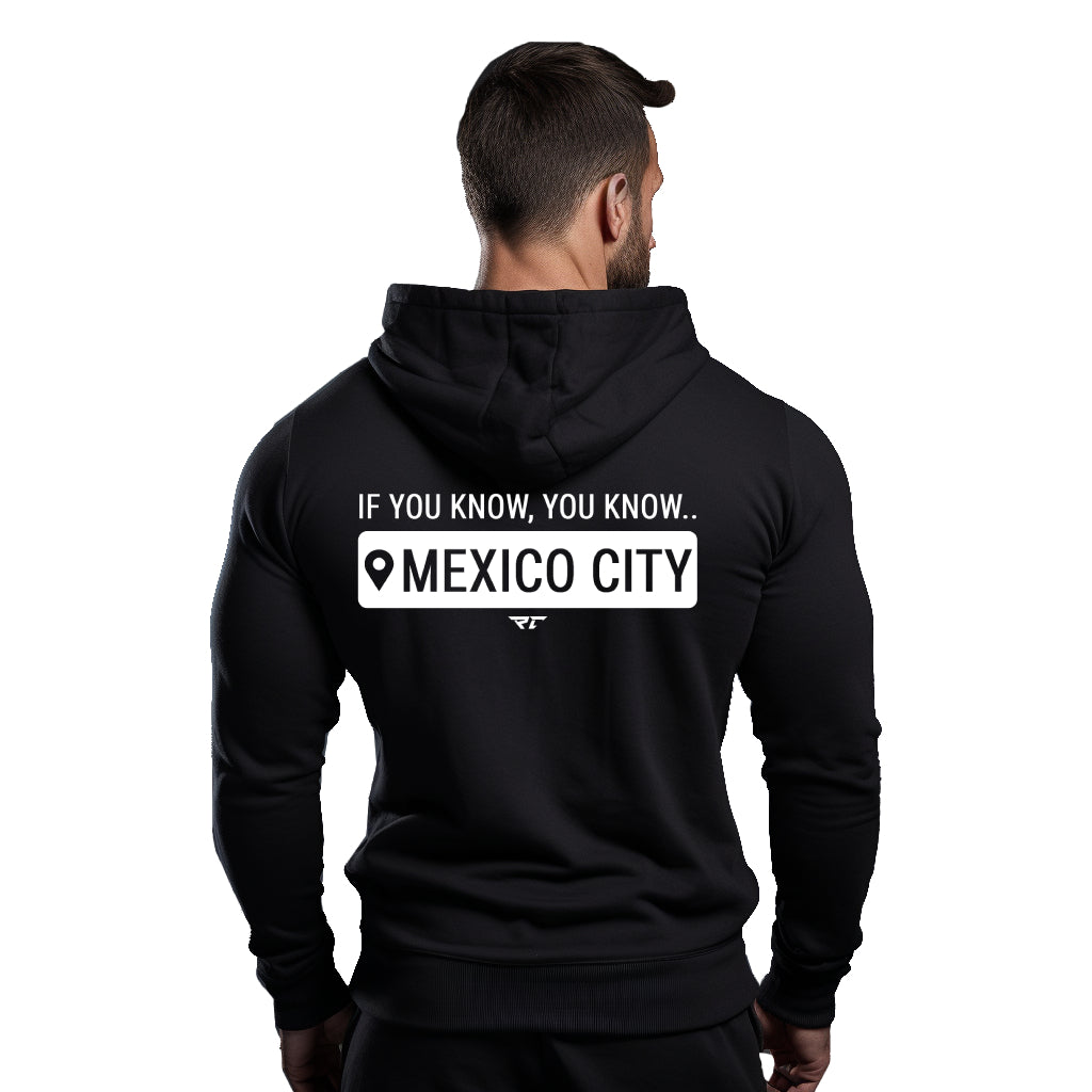 Mexico City biker Hoodie for motorcycle enthusiasts bikers by RIDE CODE Apparel