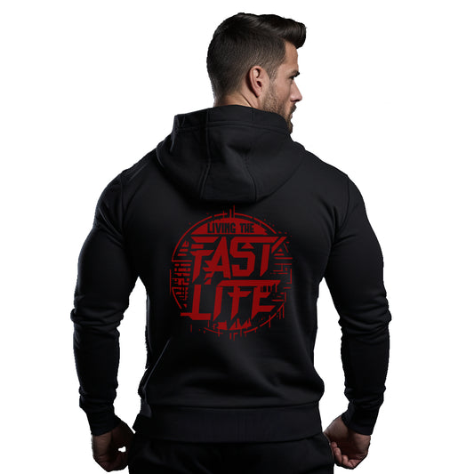 Living the fast life Hoodie for bikers by ride code
