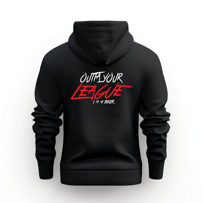 Outta Your League Schwarzer Kapuzenpullover