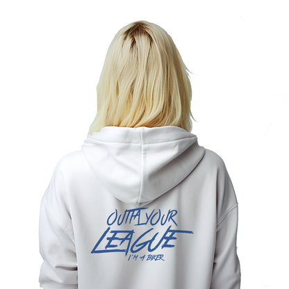 Outta Your League witte hoodie