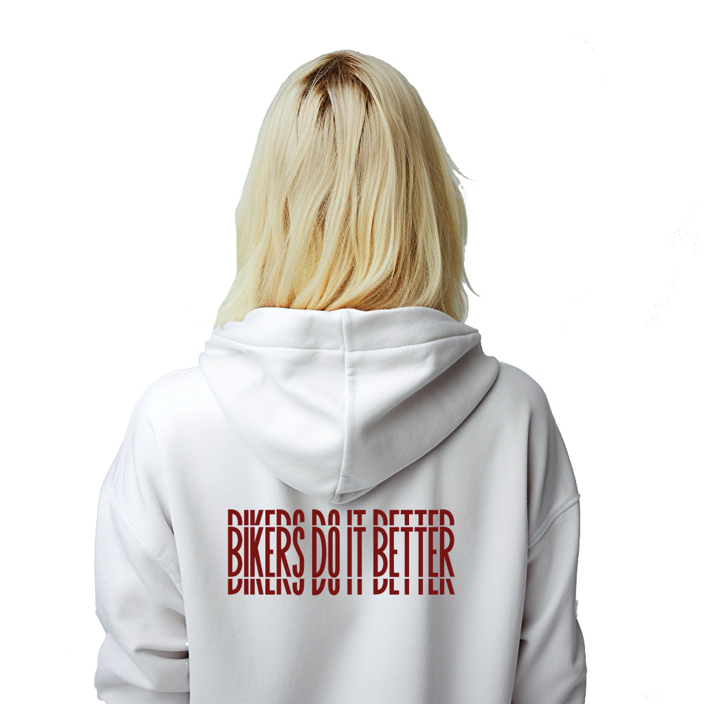 Bikers Do It Better Weißer Kapuzenpullover