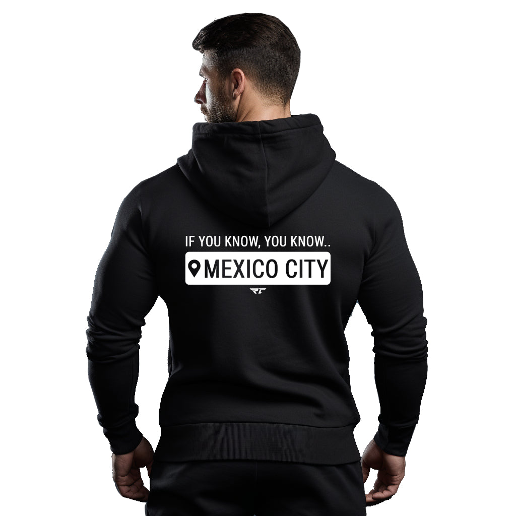 Mexico City biker Hoodie for motorcycle enthusiasts bikers by RIDE CODE Apparel