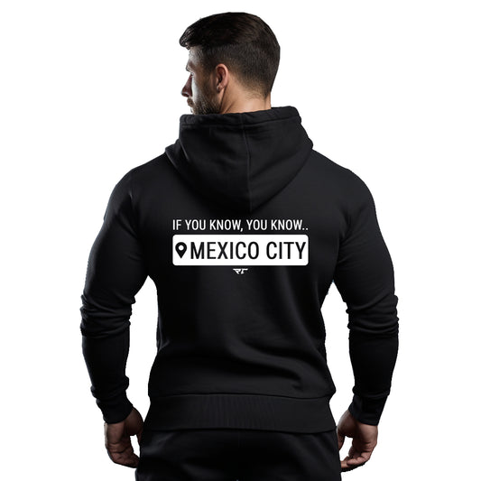 Mexico City biker Hoodie - ride code apparel