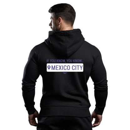 Mexico City biker Hoodie for motorcycle enthusiasts bikers by RIDE CODE Apparel