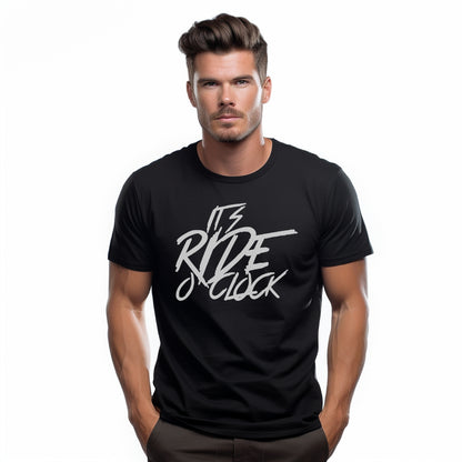 Es ist Ride o' Clock Schwarzes T-Shirt