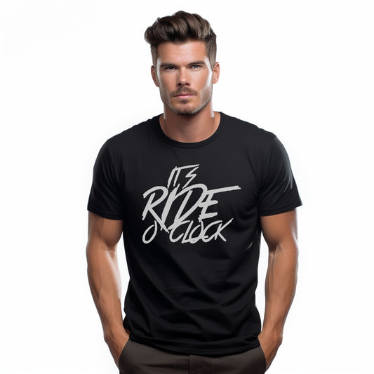 It's Ride o' Clock zwart T-shirt