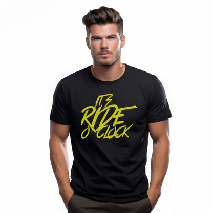 It's Ride o' Clock zwart T-shirt