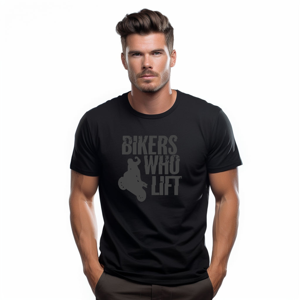 Bikers Who Lift Schwarzes T-Shirt