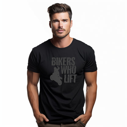 Bikers Who Lift Black T-shirt