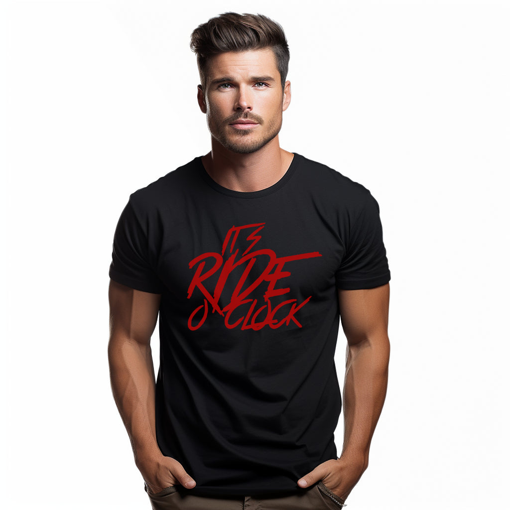 Es ist Ride o' Clock Schwarzes T-Shirt