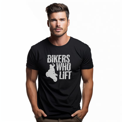 Bikers Who Lift Black T-shirt