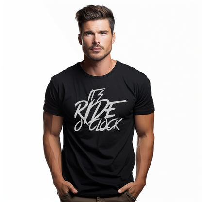 Es ist Ride o' Clock Schwarzes T-Shirt