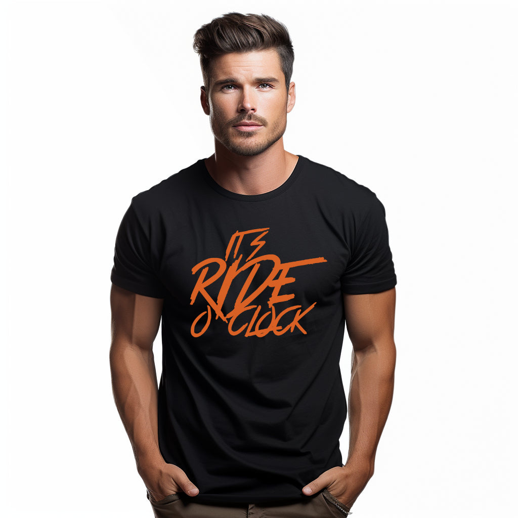 Es ist Ride o' Clock Schwarzes T-Shirt