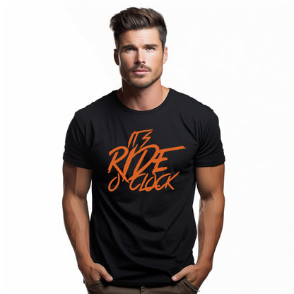 Es ist Ride o' Clock Schwarzes T-Shirt