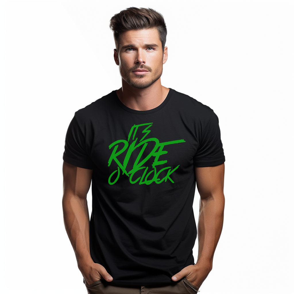 Es ist Ride o' Clock Schwarzes T-Shirt