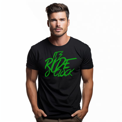 Es ist Ride o' Clock Schwarzes T-Shirt