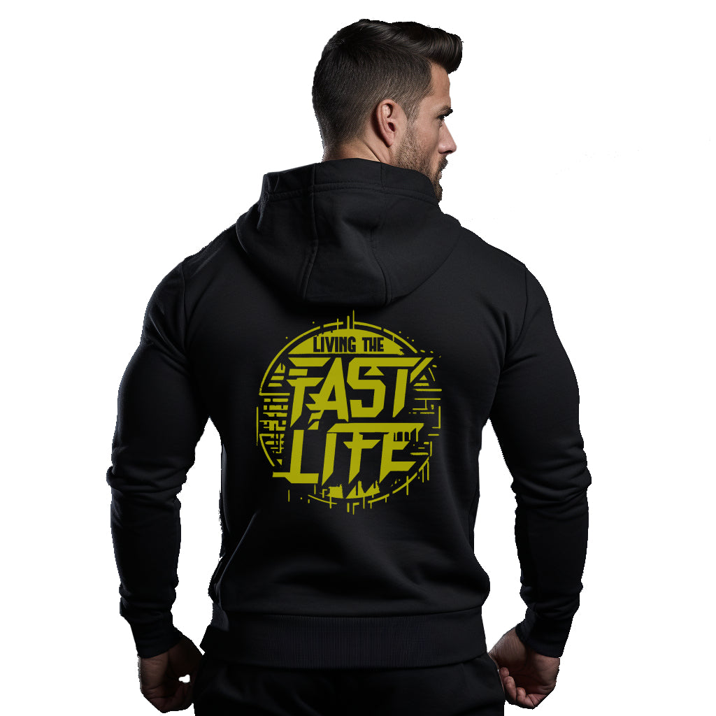 Living The Fast Life Black Hoodie