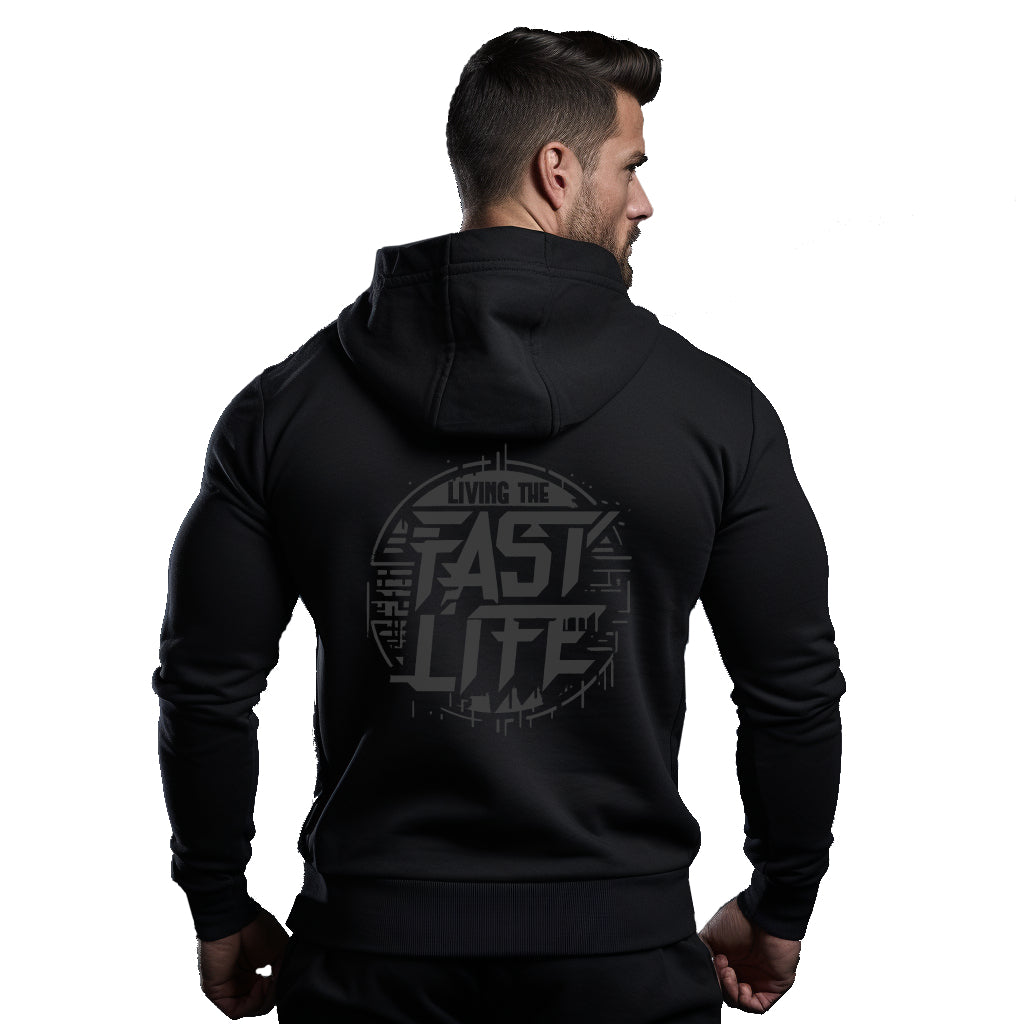 Living The Fast Life Black Hoodie