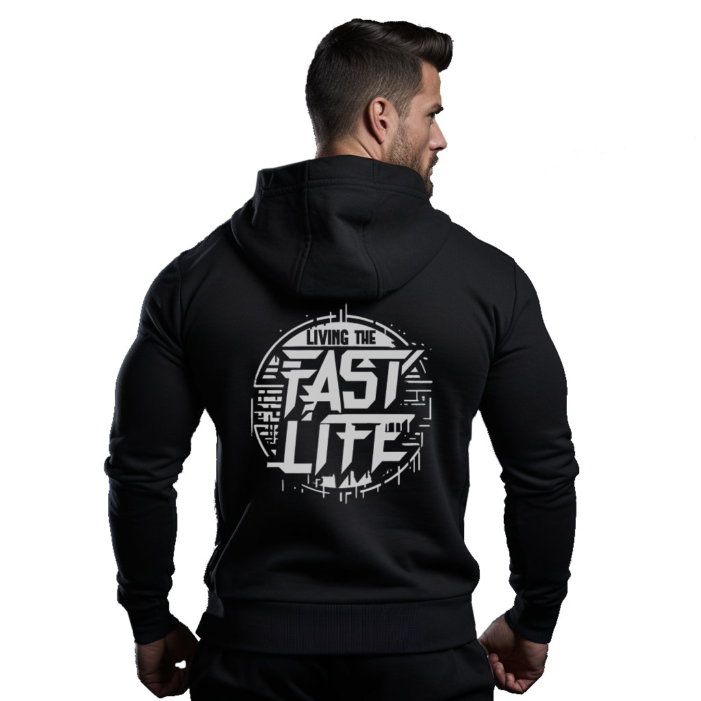 Living The Fast Life Black Hoodie