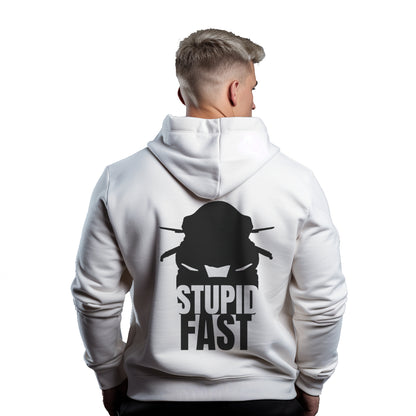 Yamaha R Facelift STUPID FAST White Hoodie