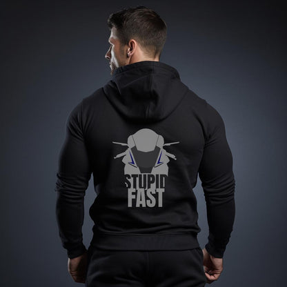 Yamaha R STUPID FAST Zwart Hoodie