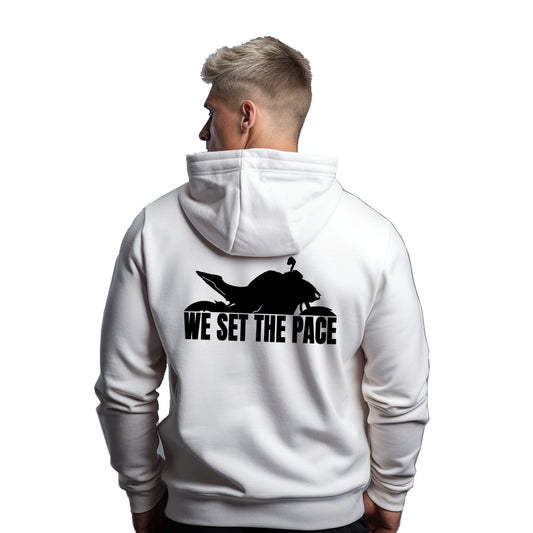 Kawasaki We Set The Pace White Hoodie