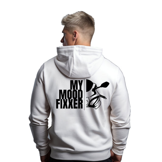 GSXR My Mood Fixer Weißer Kapuzenpullover