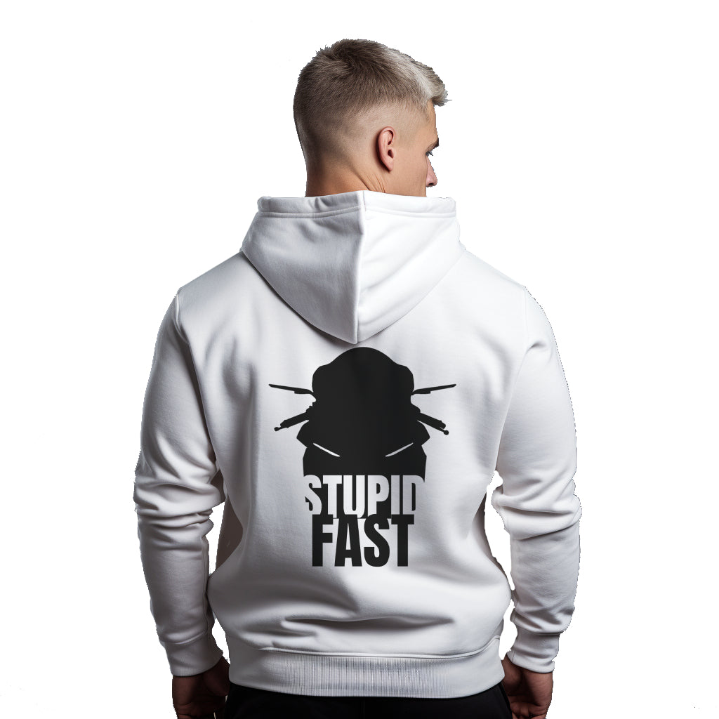 Yamaha R STUPID FAST Weißer Kapuzenpullover