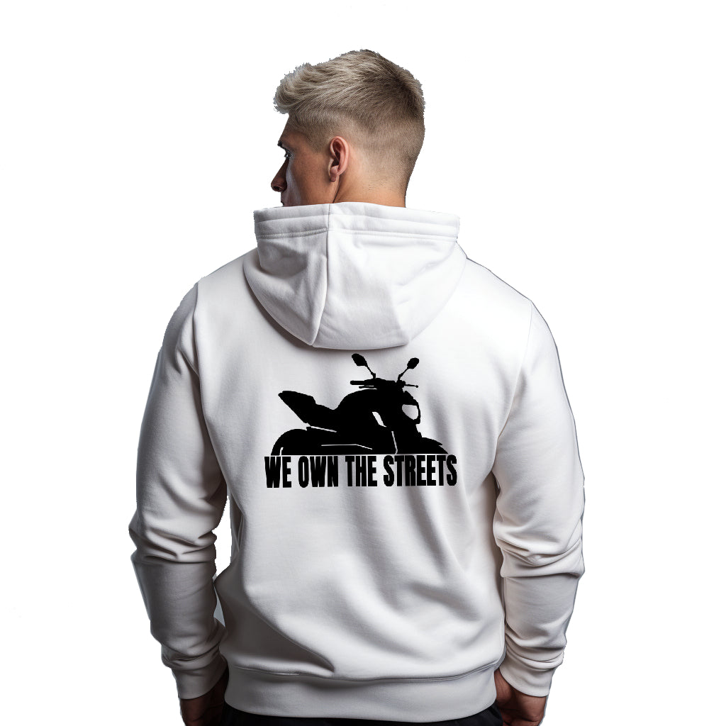 Yamaha MT07 We Own The Streets Weißer Kapuzenpullover