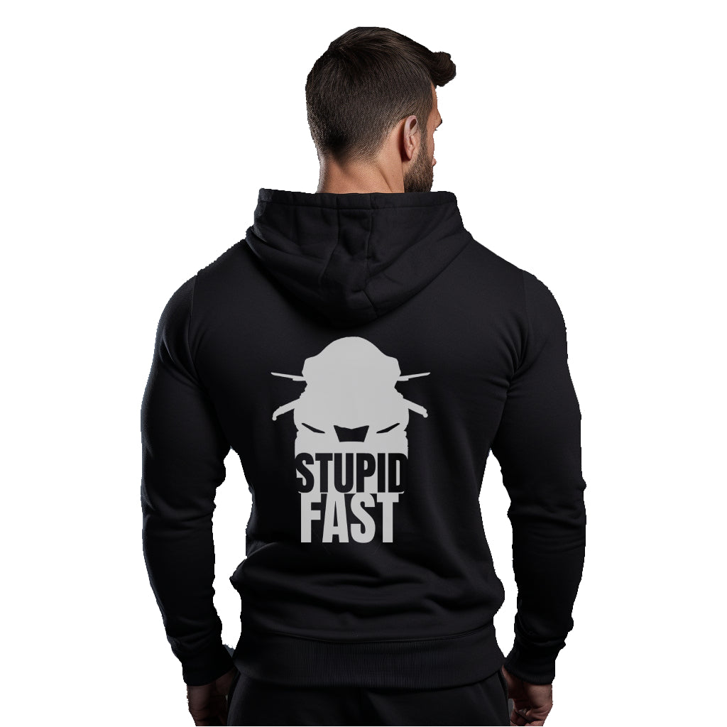 Yamaha R Facelift STUPID FAST Zwart Hoodie