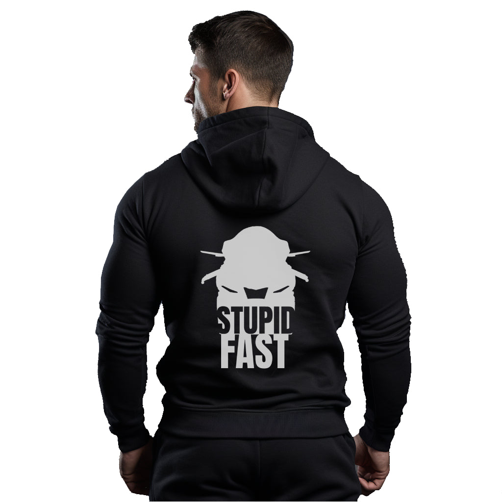 Fast Dumb Rides Yamaha R STUPID FAST Zwart Hoodie | RIDE CODE Apparel
