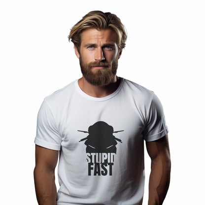 Yamaha R STUPID FAST Weißes T-Shirt