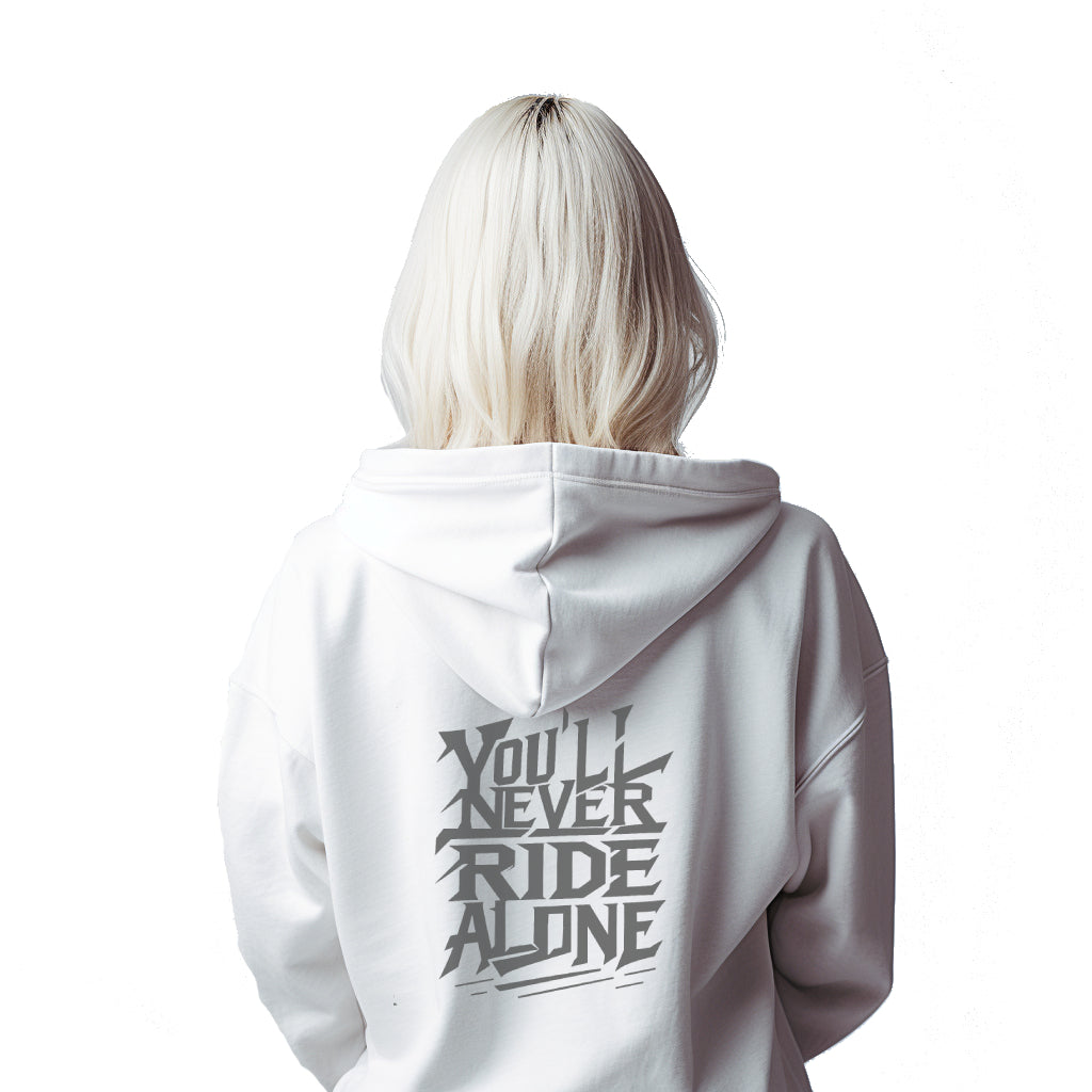 You'll Never Ride Alone White Hoodie